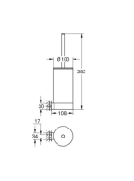 Grohe Selection WC-kefe garnitúra, króm 41076000