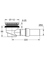 Grohe zuhanyszifon univerzális zuhanytálcákhoz, króm 49534000