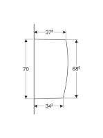Geberit vizelde válaszfal, 40 cm x 10 cm x 70 cm 110000000