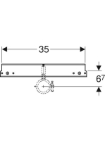 Geberit Duofix rögzítés két mosdó szerelőelem között, középső lefolyóhoz 111.027.00.1