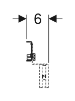 Geberit Duofix rögzítés két mosdó szerelőelem között, középső lefolyóhoz 111.027.00.1