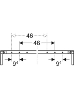 Geberit Duofix keresztelem szerelőelemek rögzítéséhez, 90 cm állványtávolsághoz 111.043.00.1