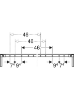 Geberit Duofix keresztelem szerelőelemek rögzítéséhez, 105 cm állványtávolsághoz 111.044.00.1