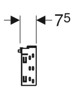 Geberit Duofix keresztelem szerelőelemek rögzítéséhez, 105 cm állványtávolsághoz 111.044.00.1