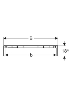 Geberit Duofix keresztelem szerelőelemek rögzítéséhez, 105 cm állványtávolsághoz 111.044.00.1