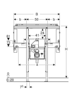 Geberit Duofix szerelőelem 110x125 cm, Geberit ONE mosdóhoz és fali csaptelephez 111.083.00.1