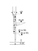 Geberit Duofix szerelőelem 110x125 cm, Geberit ONE mosdóhoz és fali csaptelephez 111.083.00.1
