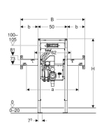 Geberit Duofix szerelőelem 112-130 cm, Geberit ONE 105 cm-es mosdóhoz, csaptelephez 111.093.00.1