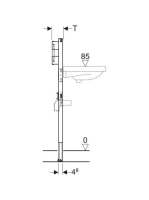 Geberit Duofix keskeny mosdó szerelőelem 112–130 cm, fali csaptelephez 111.274.00.1