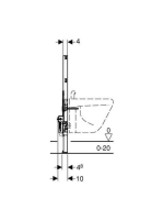 Geberit alacsony 82cm Duofix szerelőelem fali bidé részére 111515001 (111.515.00.1)