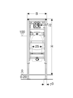 Geberit Duofix vizelde elem 144 cm, Laufen Tamaro vizelde felszereléséhez 111.619.00.1