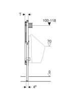 Geberit Duofix univerzális vizelde elem 112–130 cm, szórófejhez 111.676.00.1