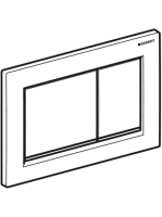 Geberit Omega30 működtetőlap 2 mennyiséges öblítéshez, easy-to-clean, matt fehér/fehér 115.080.01.1