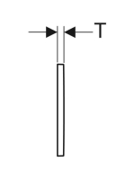Geberit Omega30 működtetőlap 2 mennyiséges öblítéshez, fehér/matt fehér 115.080.11.1