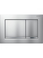 Geberit Omega30 nyomólap két öblítéshez EasytoClean bevonat, Design csíkok, matt króm 115.080.JQ.1