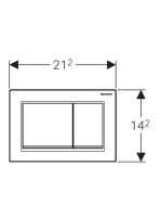 Geberit Omega30 nyomólap fehér/matt króm 115080KL1 (115.080.KL.1)