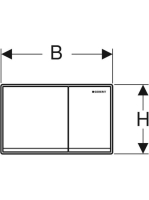 Geberit Omega60 működtetőlap 2 mennyiséges öblítéshez, szálcsiszolt króm/krómozott 115.081.GH.1