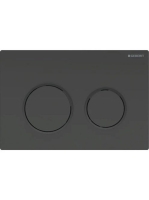 Geberit Omega20 működtetőlap, 2 mennyiséges öblítéshez, matt fekete/fekete 115.085.DW.1