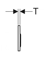 Geberit Omega20 nyomólap két öblítéshez EasytoClean bevonat, Design csíkok, matt króm 115.085.JQ.1