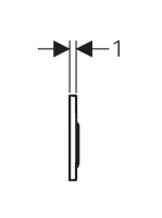 Geberit Omega20 nyomólap krómozott 115085KH1 (115.085.KH.1)