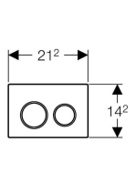 Geberit Omega20 nyomólap fehér fényes króm 115085kj1 (115.085.KJ.1)