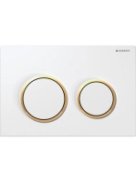 Geberit Omega20 nyomólap fehér aranyozott 115085kk1 (115.085.KK.1)