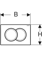 Geberit Delta01 nyomólap, alpin fehér 115.107.11.1 (115107111)