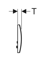 Geberit Delta01 nyomólap, matt króm 115.107.46.1