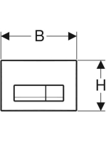 Geberit Delta50 nyomólap, matt króm 115.119.46.1 (115119461)