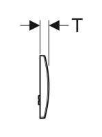 Geberit Delta20 nyomólap, matt króm 115.127.46.1 (115127461)