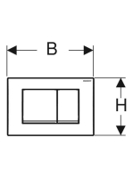 Geberit Delta30 nyomólap, fényes króm 115.137.21.1 (115137211)
