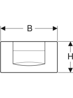 Geberit 200F működtetőlap öblítőtartályhoz, öblítés-stop működtetésű, matt króm 115.222.46.1