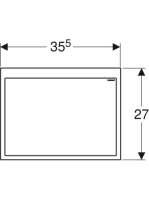 Beépítő készlet Geberit ONE lebegő mosdó szerviznyílásához 35,5x27 cm, alpin fehér 115.420.11.1