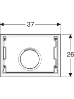 Beépítő készlet Geberit ONE szekrénybe építhető mosdó szerviznyílásához 37x26 cm 115.424.00.1