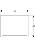 Beépítő keret Geberit ONE lebegő mosdó szerviznyílásához 35x28 cm, rozsdamentes acél 115.425.FW.1