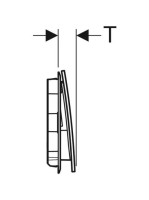 Geberit Sigma70 működtetőlap 2 mennyiséges öblítéshez, easy-to clean, matt fekete 115.622.14.1