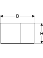 Geberit Sigma70 működtetőlap 2 mennyiséges öblítéshez, easy-to-clean, matt fehér 115.622.JT.1