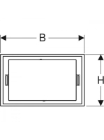 Geberit takarókeret Sigma70 működtetőlaphoz, fényes króm 115.623.21.1