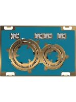 Geberit Sigma21 működtetőlap, 2 mennyiséges öblítéshez, ügyfélspecifikus/sárgaréz 115.652.00.1