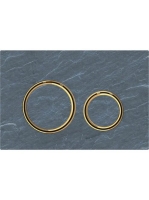 Geberit Sigma21 működtetőlap, 2 mennyiséges öblítéshez, mustang pala/sárgaréz 115.652.JM.1