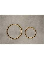 Geberit Sigma21 működtetőlap, 2 mennyiséges öblítéshez, betonszerű/sárgaréz 115.652.JV.1