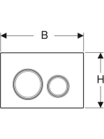 Geberit Sigma21 működtetőlap, 2 mennyiséges öblítéshez, hikoridió/sárgaréz 115.652.JX.1