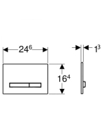 Geberit Sigma50 működtetőlap 2 mennyiséges öblítéshez, vörösarany/fehér 115.670.11.2