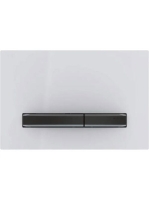 Geberit Sigma50 működtetőlap, 2 mennyiséges öblítéshez, feketekróm/fehér 115.671.11.2