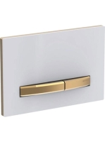 Geberit Sigma50 működtetőlap, 2 mennyiséges öblítéshez, sárgaréz/fehér 115.672.11.2