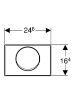 Geberit Mambo működtetőlap, öblítés-stop működtetésű 115751001 (115.751.00.1)
