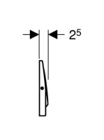 Geberit Mambo működtetőlap, öblítés-stop működtetésű 115751001 (115.751.00.1)