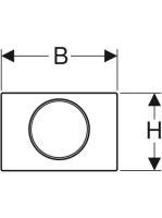 Geberit Sigma10 nyomólap, öblítés-stop működtetésű, matt fehér 115.758.JT.5
