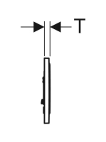 Geberit Sigma10 nyomólap, öblítés-stop működtetésű, matt fehér 115.758.JT.5