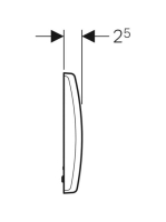 Geberit Basic vizeldevezérlés elektronikus működtetéssel, hálózati üzem, fehér 115.802.11.5